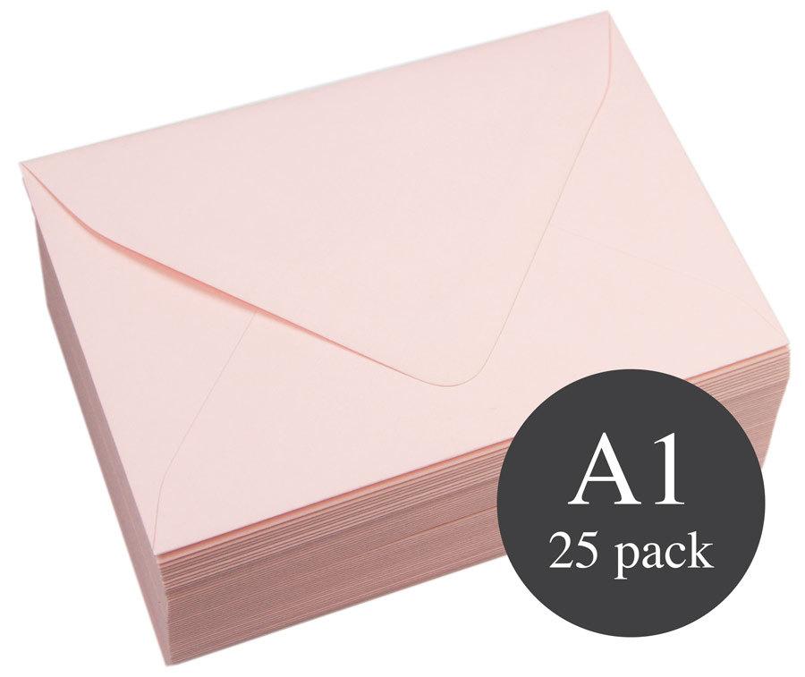 زفاف - 25 - A1 Matte Pink Euro Flap RSVP Envelopes - 3 5/8 x 5 1/8 - Rosa