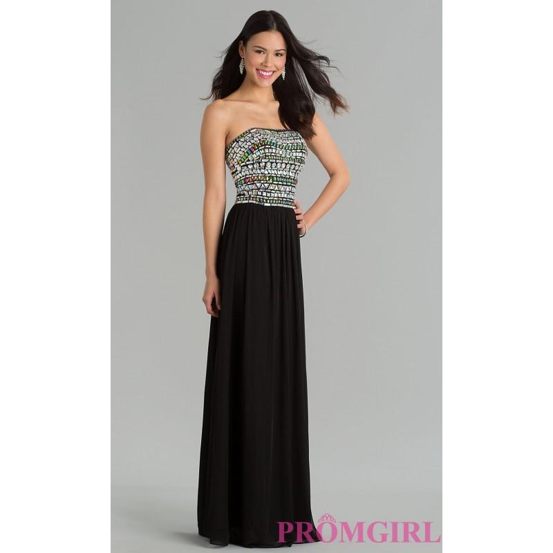 زفاف - Strapless Floor Length Jewel Embellished Dress - Brand Prom Dresses