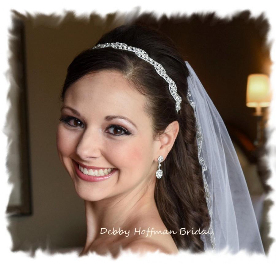 Hochzeit - Wedding Headpiece, Bridal Headpiece, Wedding Tiara, Rhinestone Bridal Headband, Crystal Headband, Jeweled Wedding Headband, No. 5050HB, SALE