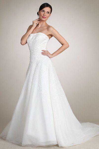 Hochzeit - Inexpensive Strapless A-line Ballgown Wedding Dress MT141B
