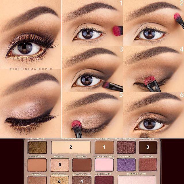 Hochzeit - Too Faced Cosmetics On Instagram: “Love This Step-by-step Pictorial By @thecinemascoper And The Gorgeous Look She Created With Our Chocolate Bar Palette! #regram…”