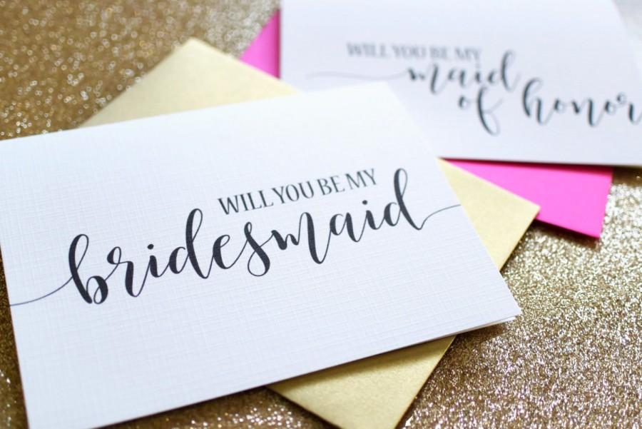 زفاف - Will you be my Bridesmaid Cards - Wedding Cards - To My Bridesmaid, Bridal Cards- Bridesmaid Card, Maid of Honor BC217
