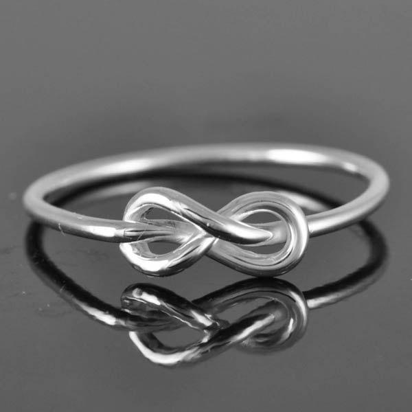 Wedding - Infinity ring, knot, best friend, promise,personalized, friendship, sisters, mother daughter, Bridesmaid Gift, Wedding Ring, Engagement Ring