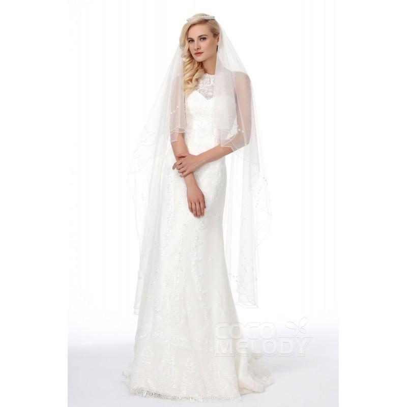 Свадьба - Glamorous Sheath-Column Court Train Lace Wedding Dress - Top Designer Wedding Online-Shop