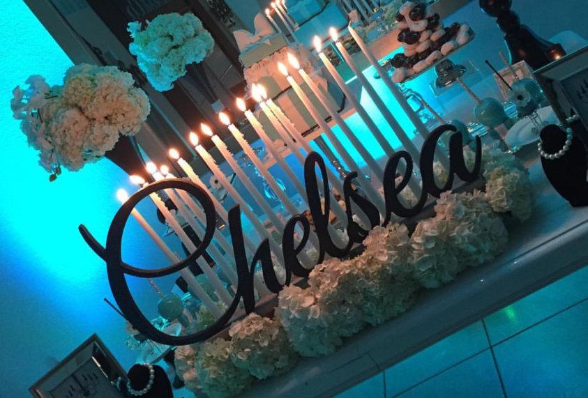 زفاف - Sweet 16 Candlelabra //Personalized Name sign//Custom sign// Laser cut//Quinceanera// wedding decor// table decor//Custom sign for home