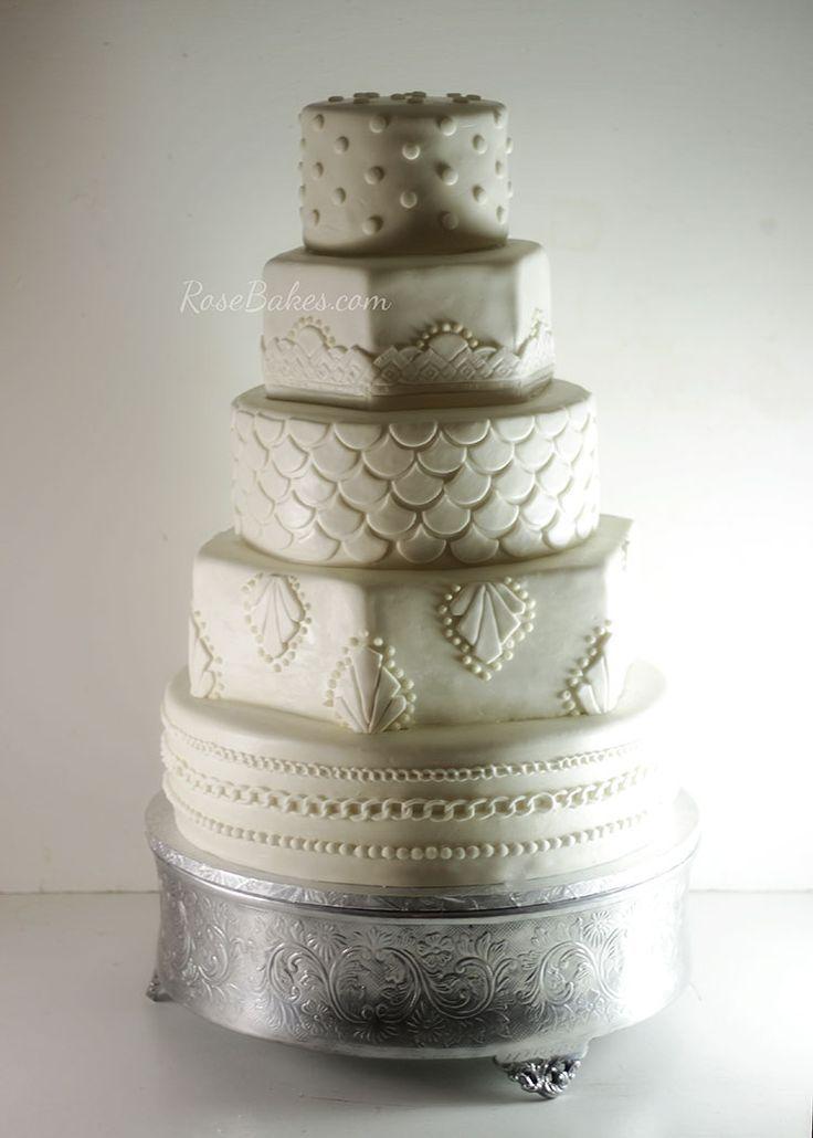 Wedding - Art Deco 20's Themed Wedding Cake