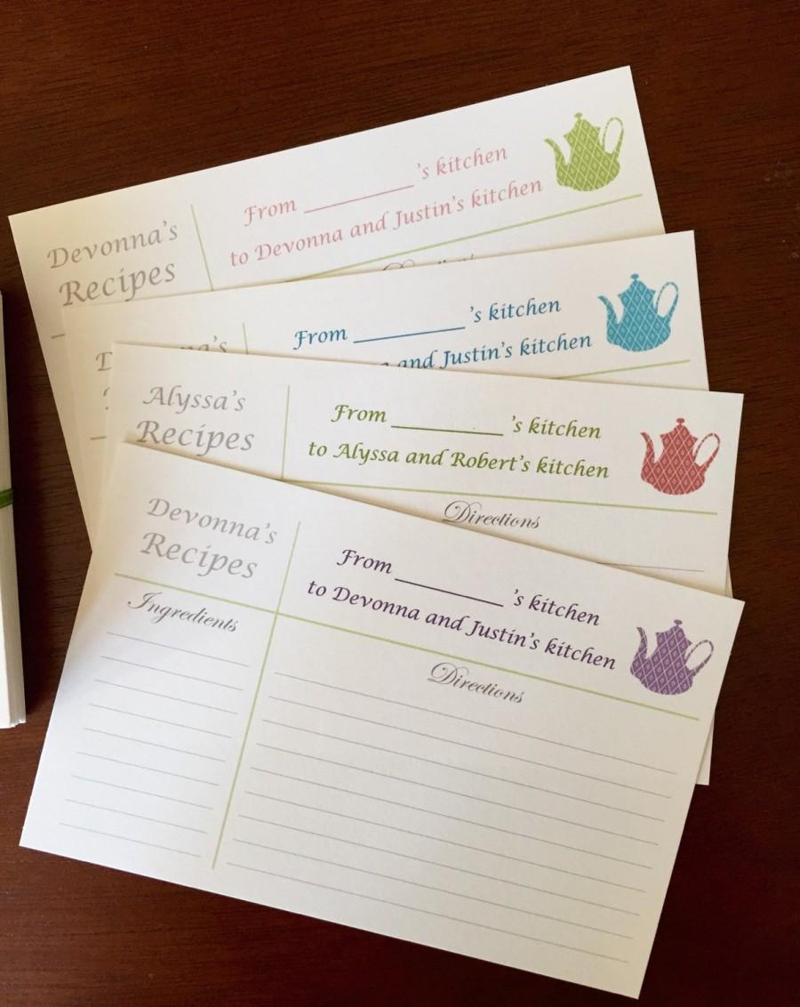 Mariage - Personalized Recipe Cards