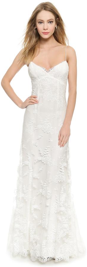 Mariage - Monique Lhuillier Sienna Chantilly Lace Gown