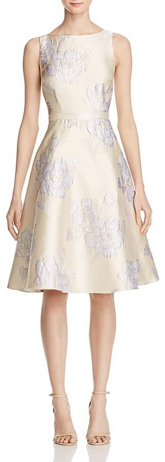 Mariage - Adrianna Papell Floral Jacquard Dress