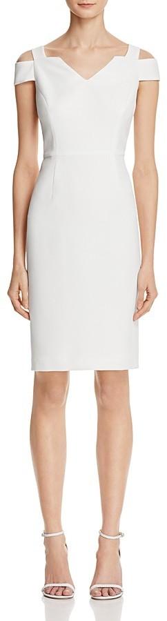 Mariage - Adrianna Papell Cold-Shoulder Crepe Dress