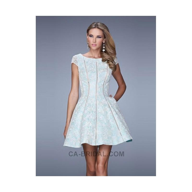 زفاف - 2017 Ethereal Bateau A-line Mini Lace Homecoming Dress - dressosity.com