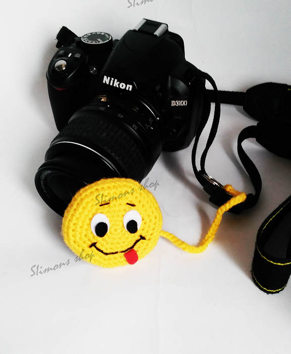 Mariage - Lens cover for camera lens Photography Accessories Photographer Gifts camera lens cap lens cap leash photo accessories Smileys