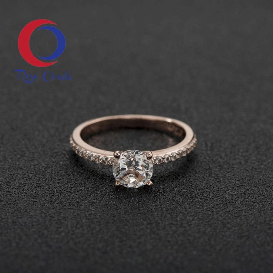 Mariage - Halo Engagement Ring,Modern Engagement Ring,minimalist wedding ring, morganite engagement ring set, round rose gold engagement ring,1 2021