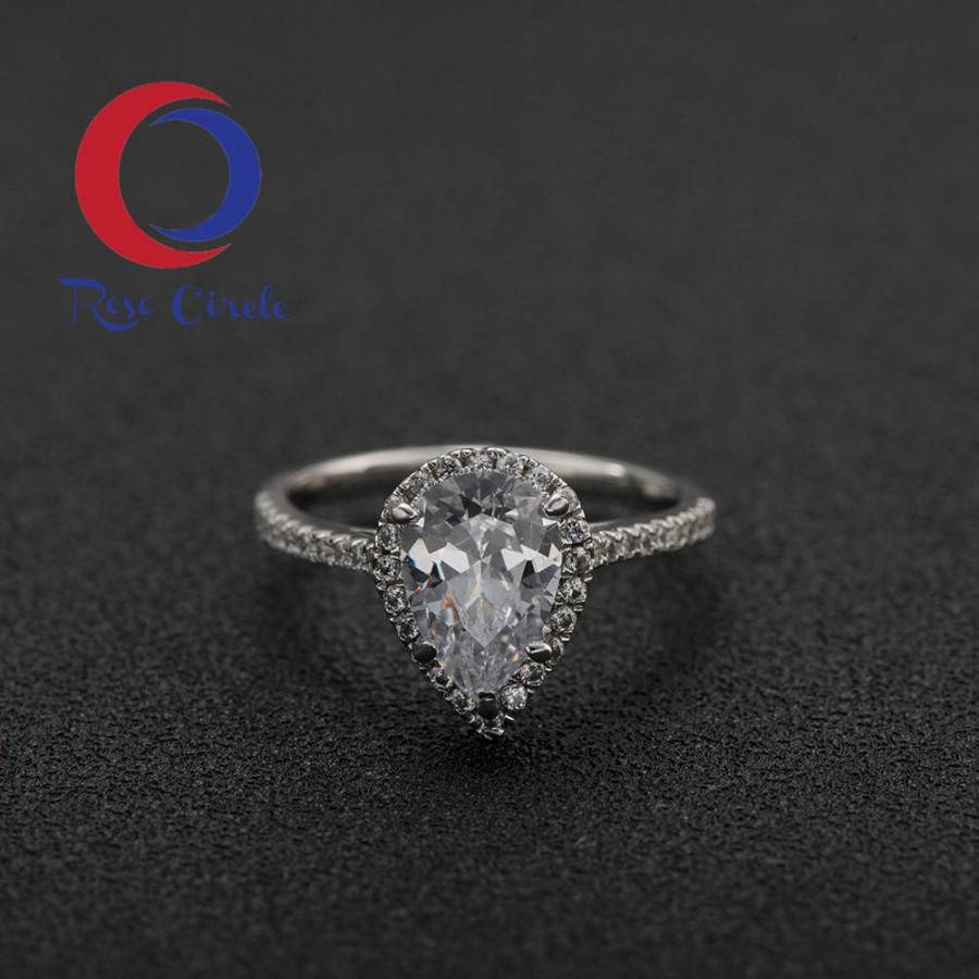 زفاف - Pear Ring Pear engagement ring set pear shaped morganite engagement ring pear shaped moissanite engagement ring pear pear ring  4015