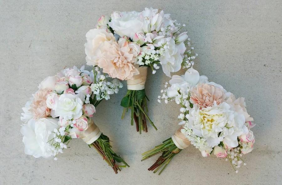 Свадьба - Bridesmaid Bouquet, Wedding Bouquet, Bouquet Set, Silk Flower Bouquet, Wedding Flowers, Silk Bouquet, Wedding Package, Flower Bouquet
