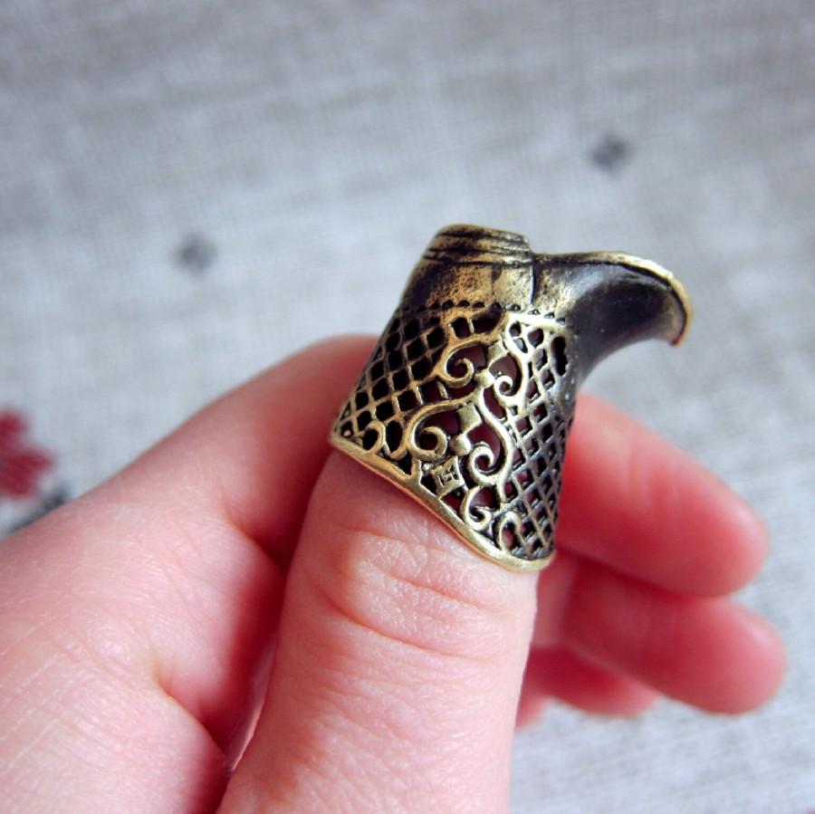Bronze Brass Thimble Russian IronWork Miniature beautifully #45 