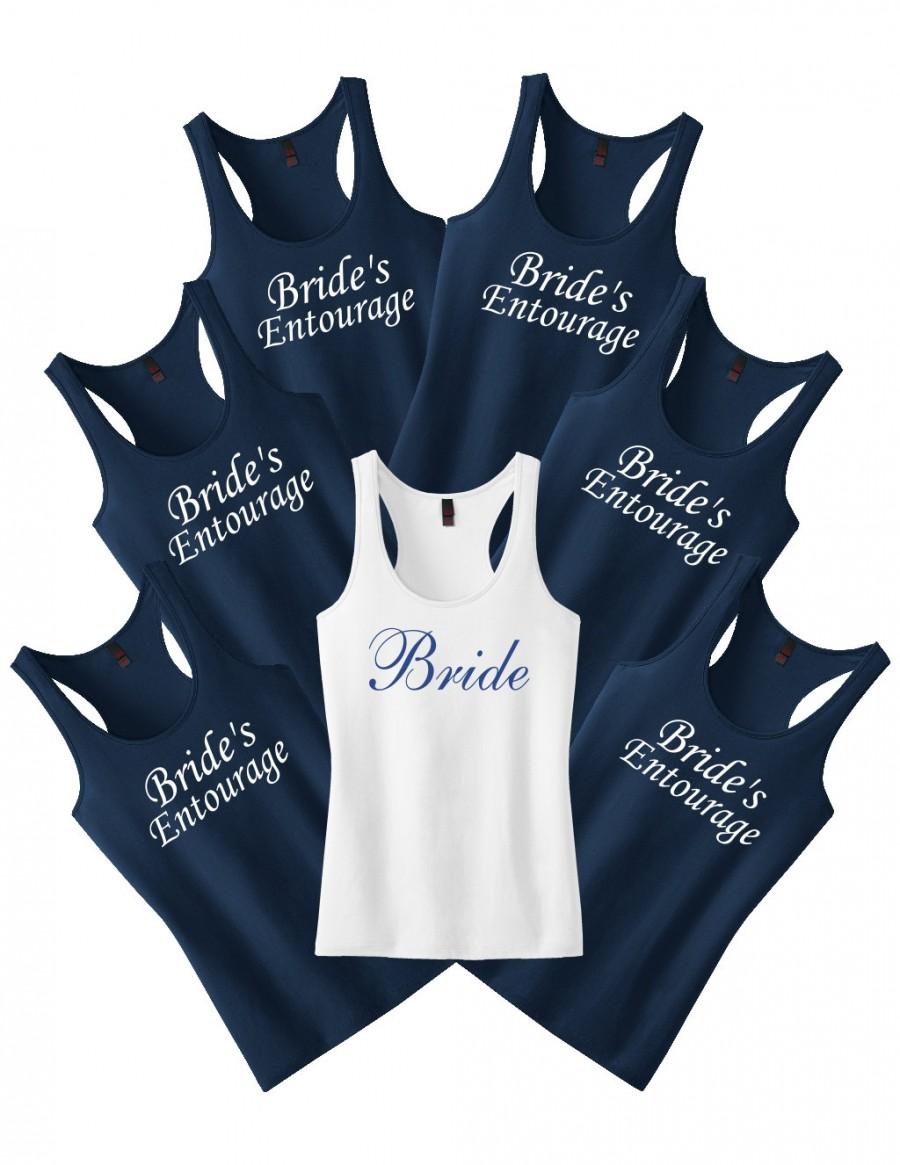 Свадьба - Bridesmaid Shirts.Bachelorette Party Set.Bridesmaid Tank Tops.Bridesmaid Gift.Wedding Shirts.Maid Of Honor Shirt.Bride Shirt.Bride Tank Top
