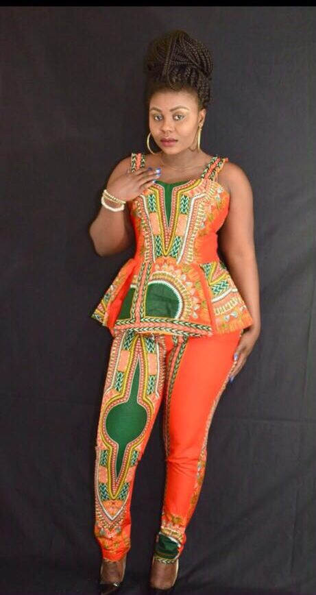 زفاف - Dashiki African Princess Pants Set, Ankara Party Dress African Clothing Sleeveless Dress African Dress African Fashion Women's Clothing
