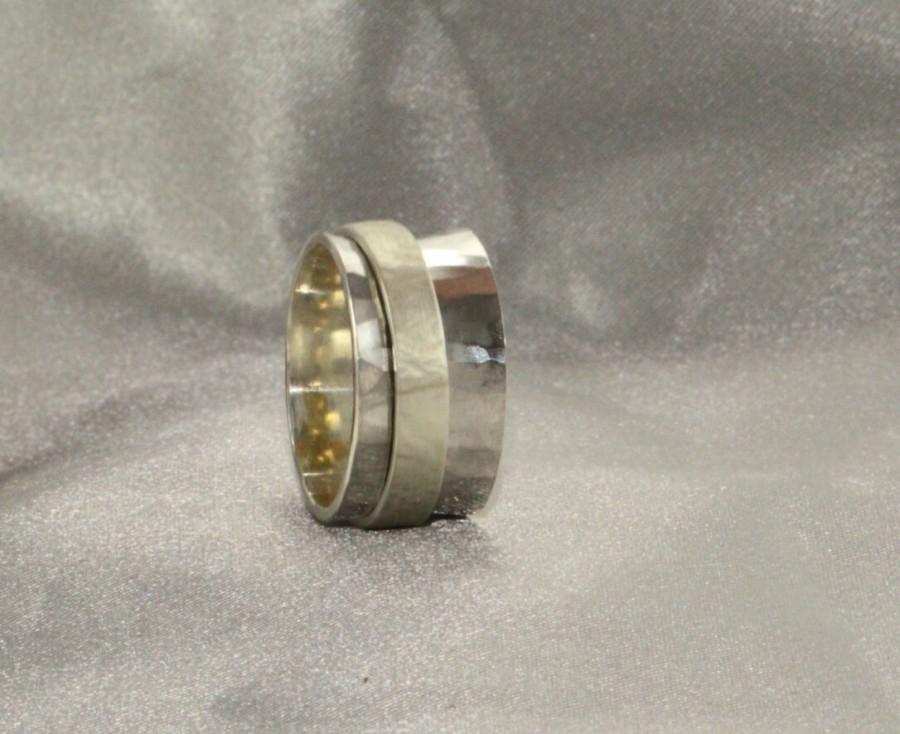 Hochzeit - Silver Wedding Ring ,Sterling Silver  Ring, Silver Wide Ring, Silver Spinning Ring, Meditation Ring, Spinner Ring ,Christmas gift