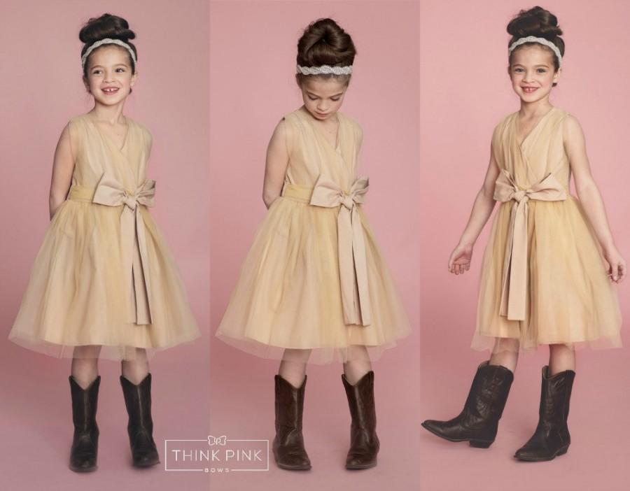 Свадьба - Flower girl dress,Rustic flower girl, country flower girl, Girls dress,tulle dress,Girls tulle dress, Easter dress, Flower girl dresses