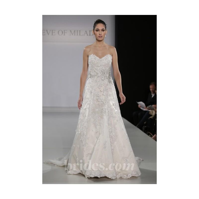 Wedding - Amalia Carrara - Fall 2013 - Style 319 Strapless Embroidered Tulle and Satin A-Line Wedding Dress - Stunning Cheap Wedding Dresses