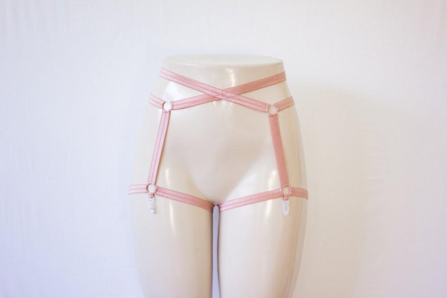 Mariage - Rose Cage Garter Belt: Rose Body Cage Garters, Rose Suspender Belt, Brown Lingerie, Rose Body Harness, Exotic Dancewear, Festival Lingerie