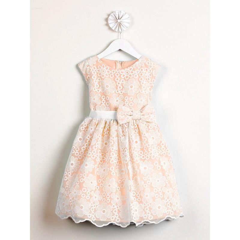 زفاف - Coral Spring Embroidered Organza Dress Style: DSK510 - Charming Wedding Party Dresses