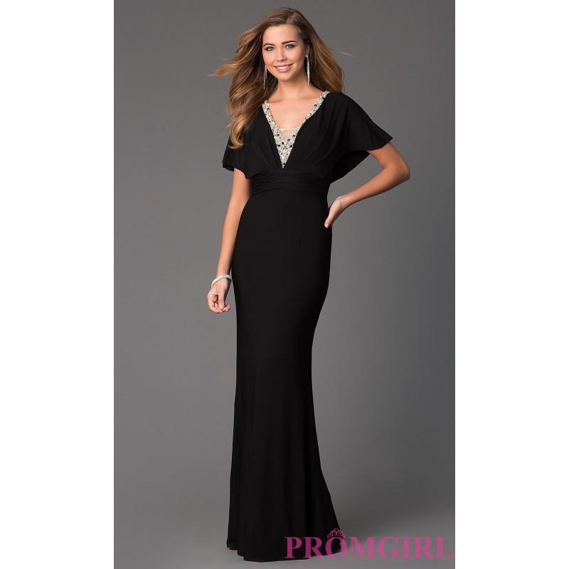 زفاف - Floor Length Empire Waist Short Sleeve Dress - Brand Prom Dresses