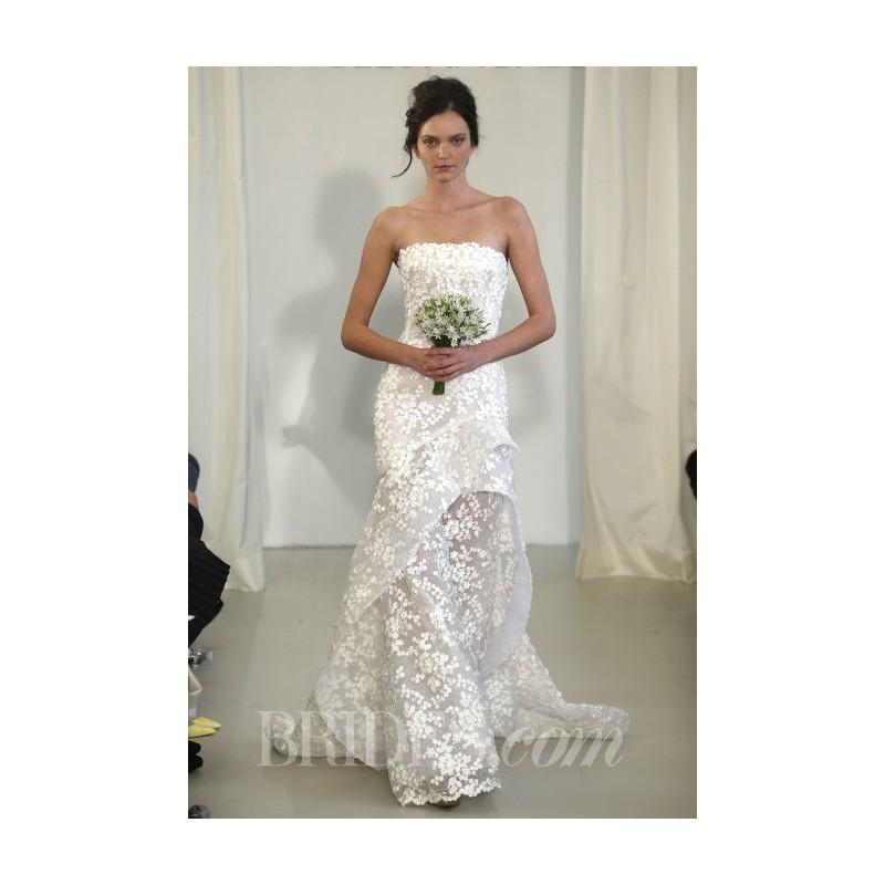 Wedding - Angel Sanchez - Spring 2014 - Style N10011 Strapless Floral Lace Wedding Dress - Stunning Cheap Wedding Dresses