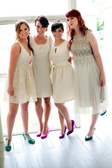 Hochzeit - Off-white Bridesmaid Dresses - Vow Day