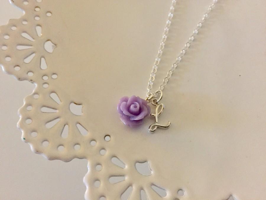 Свадьба - Personalized Flower Girl Necklace 