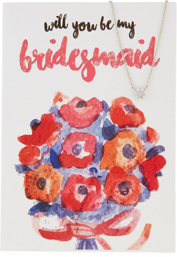 Hochzeit - Lydell NYC Bridesmaid Necklace with Bouquet Card