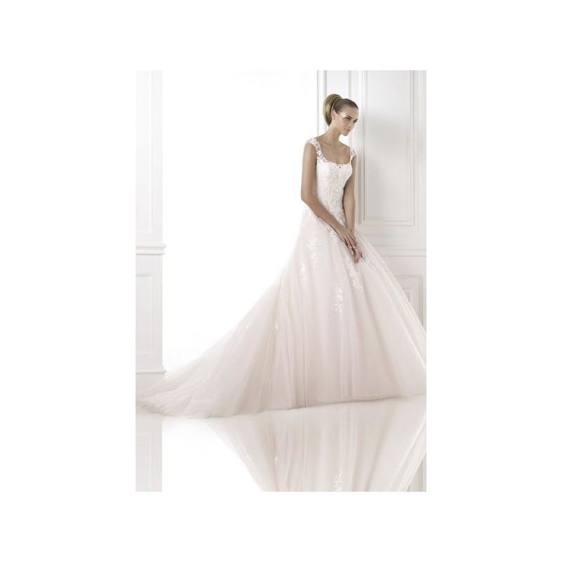 Hochzeit - Vestido de novia de Pronovias Modelo BIA - 2015 Evasé Tirantes Vestido - Tienda nupcial con estilo del cordón