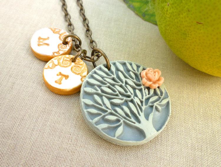 Hochzeit - Family Tree Necklace - Mother necklace - Grandma jewelry - Names Necklace