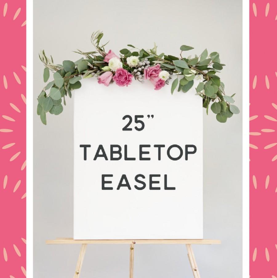 زفاف - Add a 25" table top easel - natural wood easel small - wood table top easel - wedding sign easel