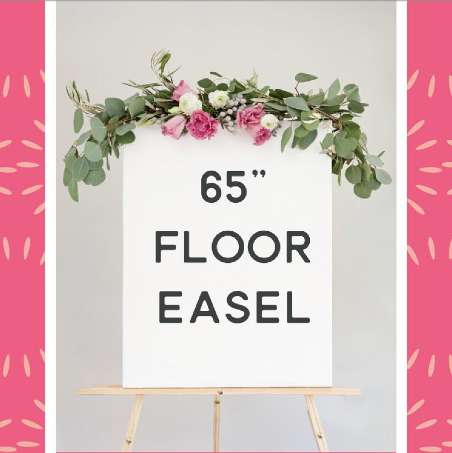 زفاف - 65" floor easel - natural wood easel large - wood easel for sign - wedding sign easel - large display easel
