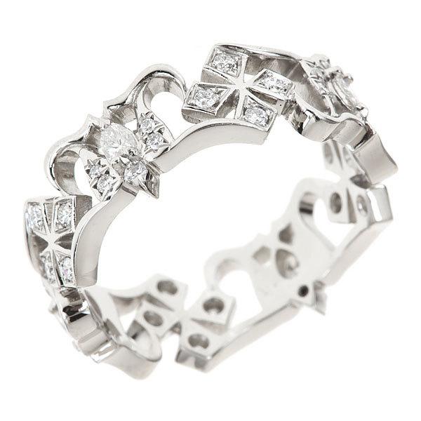 Wedding - HOPE Swallows and Crosses Platinum & VVS Diamond Eternity Ring Unusual and Original Wedding Ring