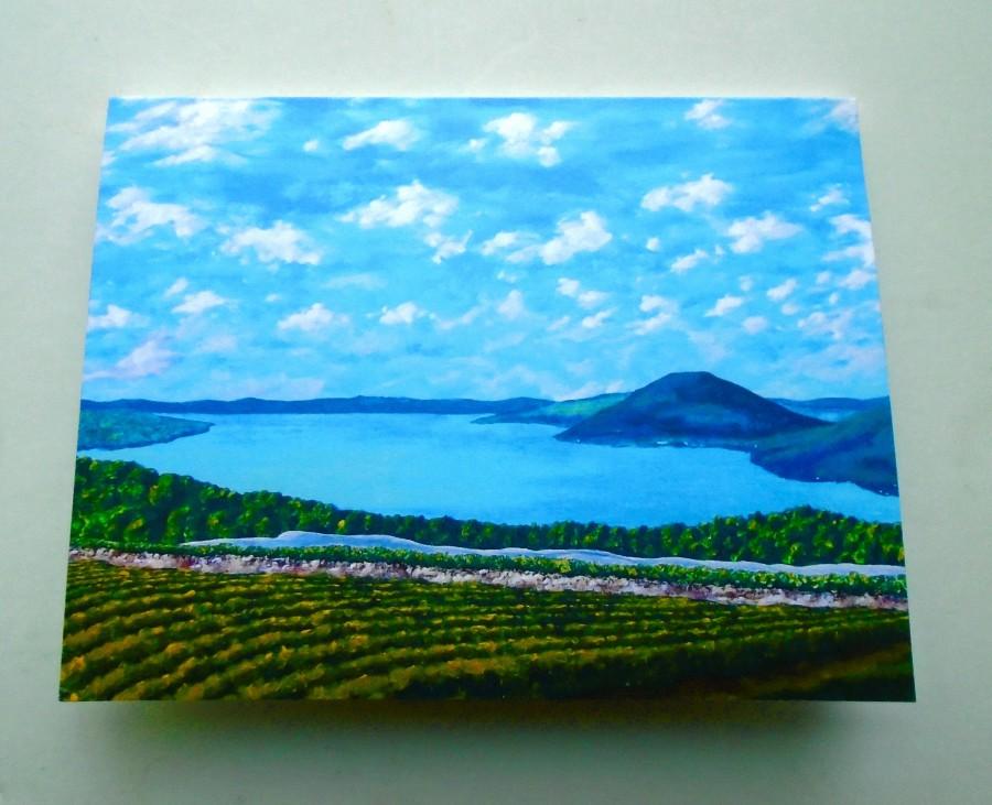 Свадьба - Canandaigua Lake (print reproduction greeting card) 4" x 5.5" by Mike Kraus