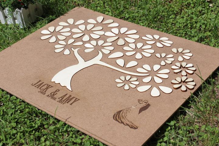 Wedding - EXPRESS SHIPPING 3D Wedding guest book alternative tree wood Rustic wedding Rustic guest book Unique guestbook wooden  Wedding gift
