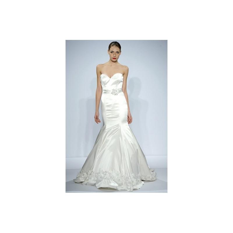 Hochzeit - Dennis Basso FW14 Dress 2 - White Fit and Flare Sweetheart Full Length Dennis Basso Fall 2014 - Nonmiss One Wedding Store