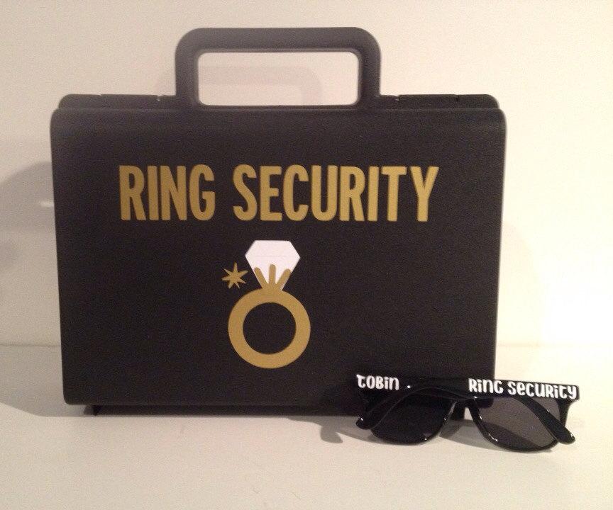 Свадьба - Ring Security, Ringbearer gift, Ring Agent, Ring bearer, Ring Security Box, Ring Security Briefcase, Ring Security Case