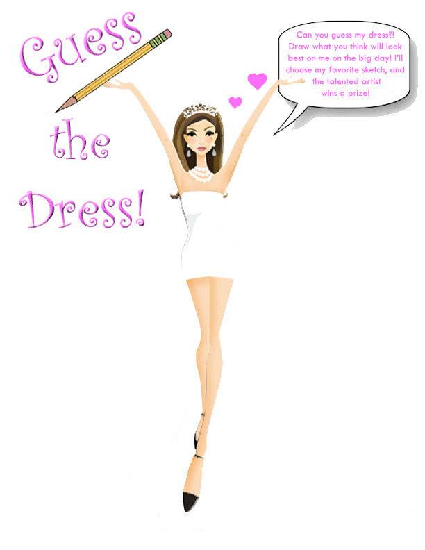 زفاف - Guess The Bride's Dress! (Brunette) -Printable Design