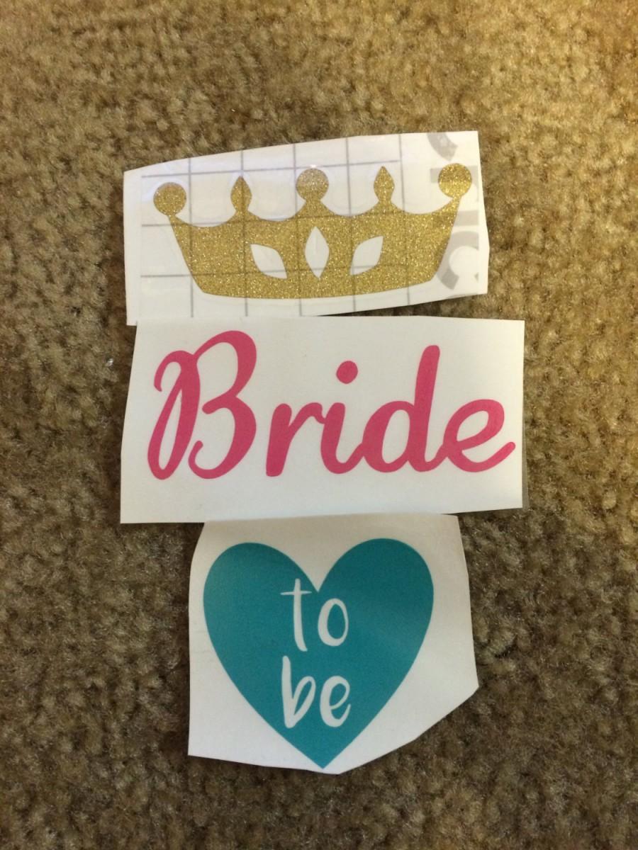 Wedding - Bride to be decal/ yeti decal/ bridal / Bach party cup