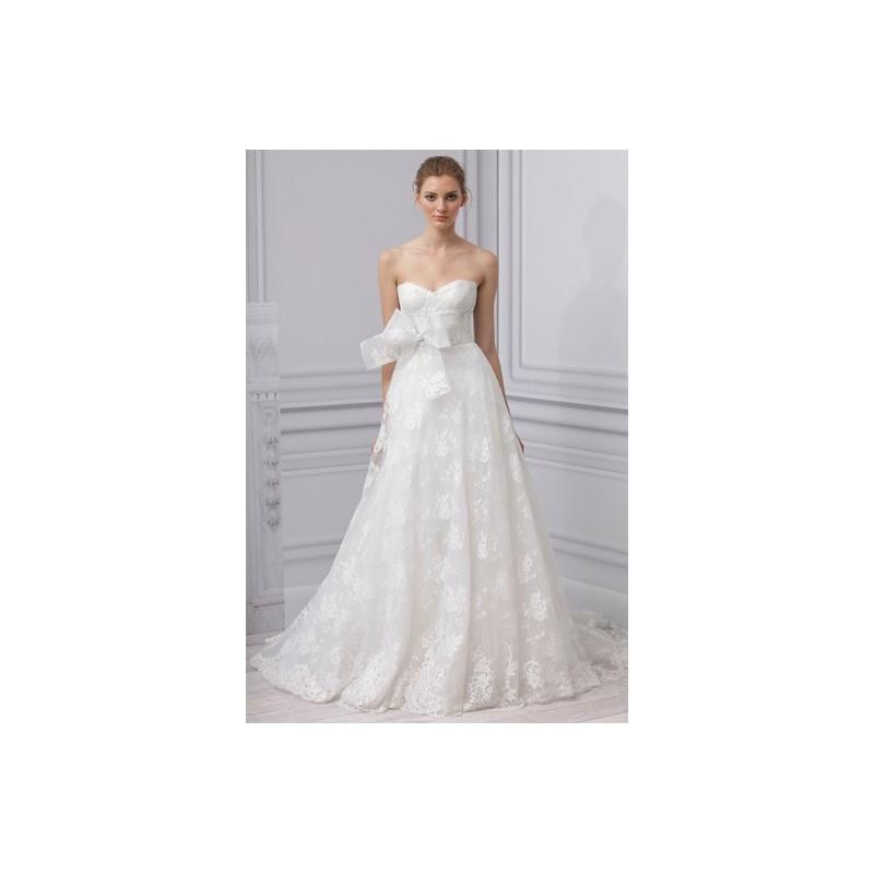 Hochzeit - Monique Lhuillier SS13 Dress 22 - Monique Lhuillier Ball Gown Spring 2013 Full Length Sweetheart White - Nonmiss One Wedding Store