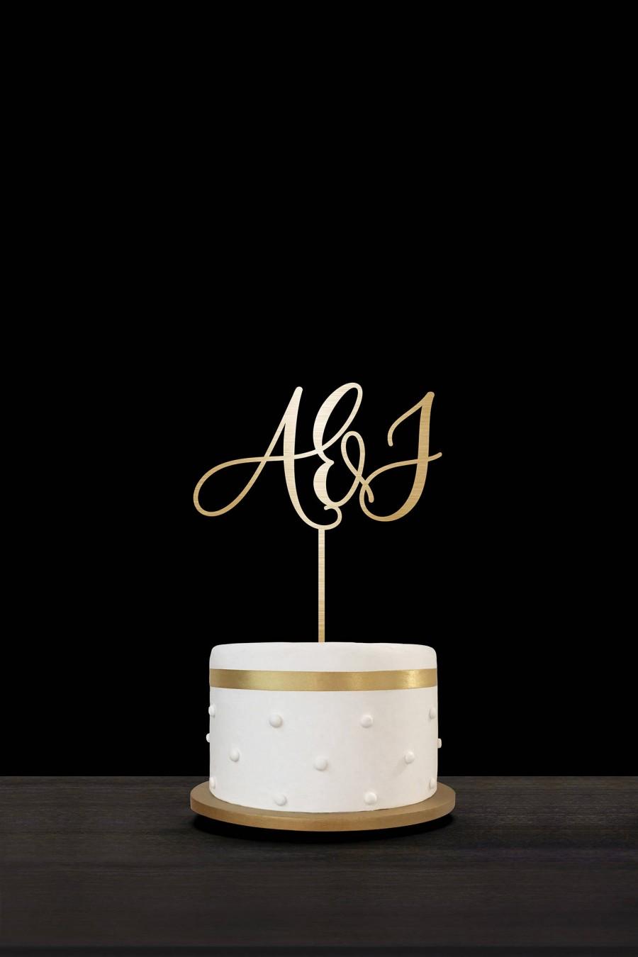 Mariage - Customized Wedding Cake Topper Initials Personalized Cake Topper for Wedding, Custom Personalized Wedding Cake Topper, Monogram Cake Topper