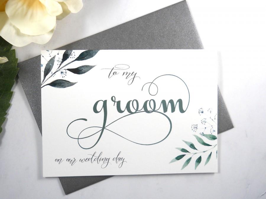 Hochzeit - TO MY GROOM on our Wedding Day Card, Groom Wedding Day Card, To My Groom Card, Groom Gift, Groom Gift from Bride, Groom Wedding Gift
