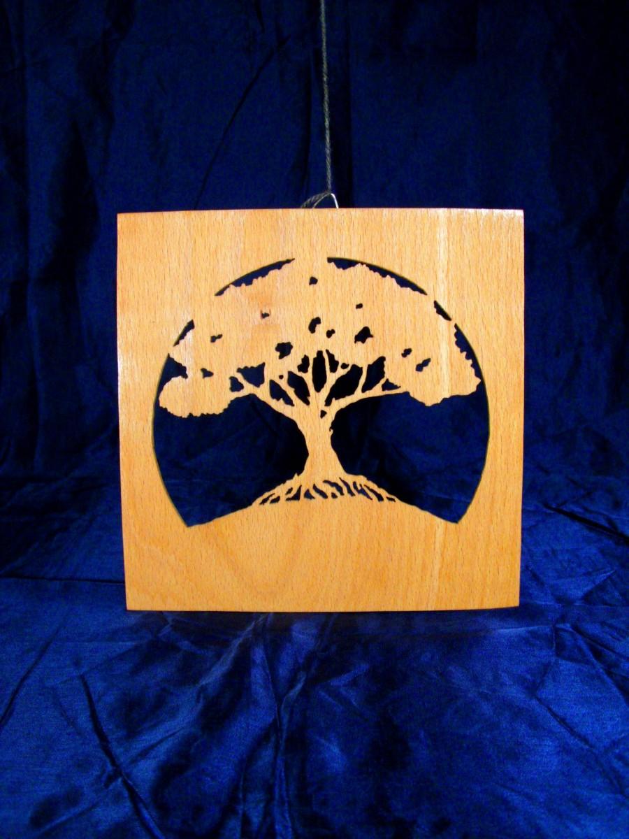 Mariage - FREE SHIPPING Handmade Scroll Saw Tree Picture