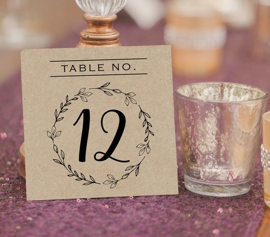 Свадьба - Rustic Wedding Table Numbers - Printable Table Numbers - Rustic Wedding - Kraft Table Card - Rustic Wedding - Seating Table Cards #WDH0247