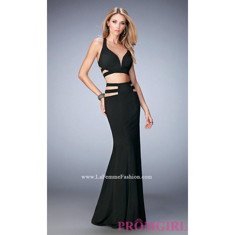 Свадьба - Two Piece Sheer Illusion Cut-Out Dress by La Femme - Discount Evening Dresses 