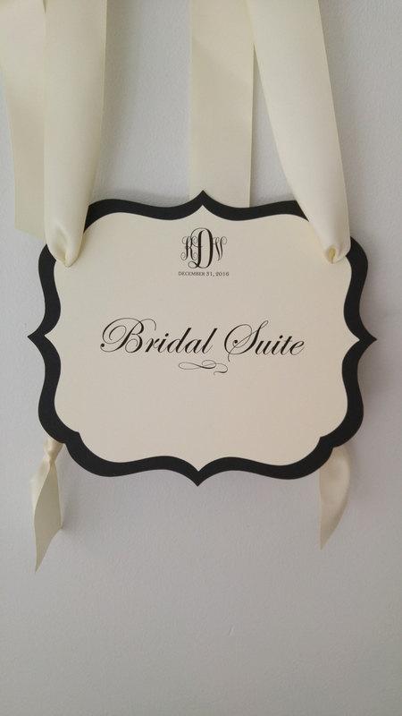 Wedding - Wedding Bridal Suite Sign also Use as Church Door Signs and Directional Signage